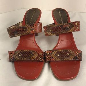 Antonio Melani Heels Sandals Snakeskin